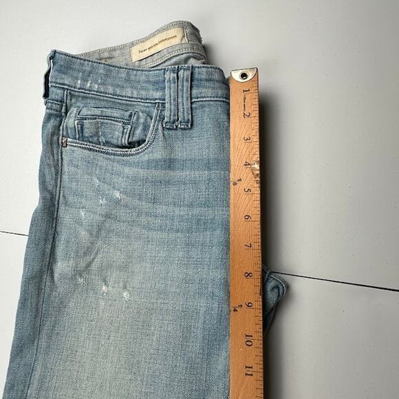 Pilcro Anthropologie Jeans Womens 27 Blue Hyphen Straight Embroidered Stretch - Picture 10 of 13
